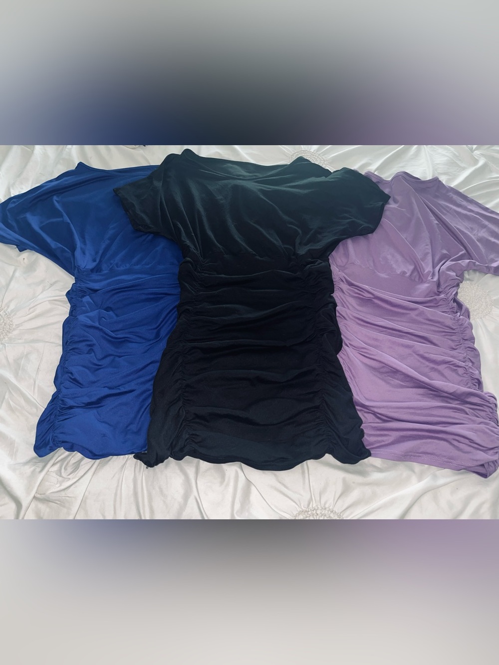 Set of 3 Ruched Bodycon Dress